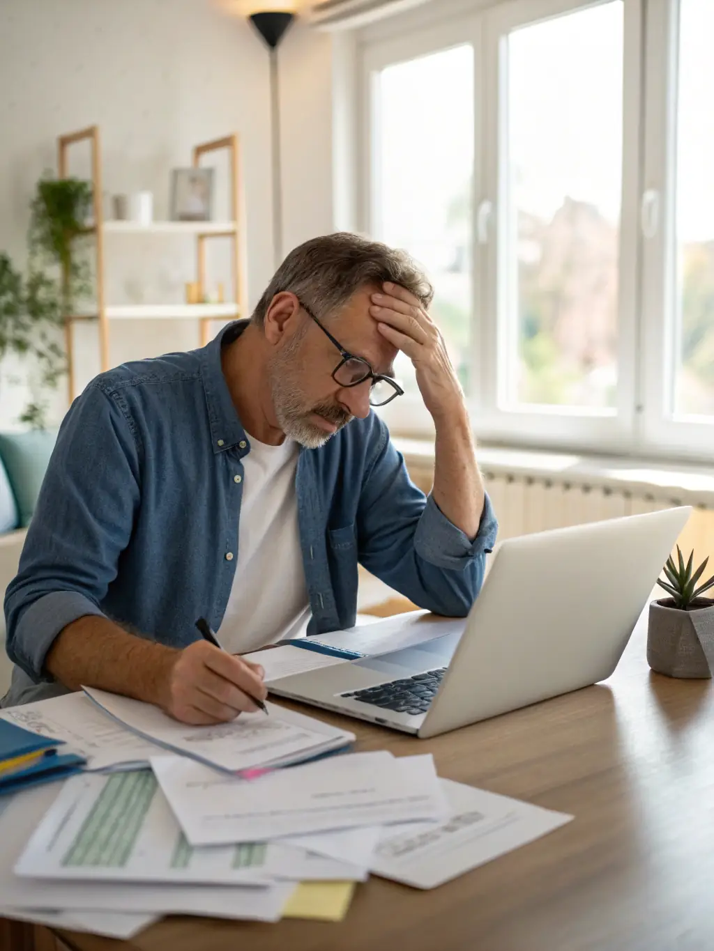 An image showing a business owner heavily burdened with all responsibilities, symbolizing high owner dependence and therefore high risk in valuation.